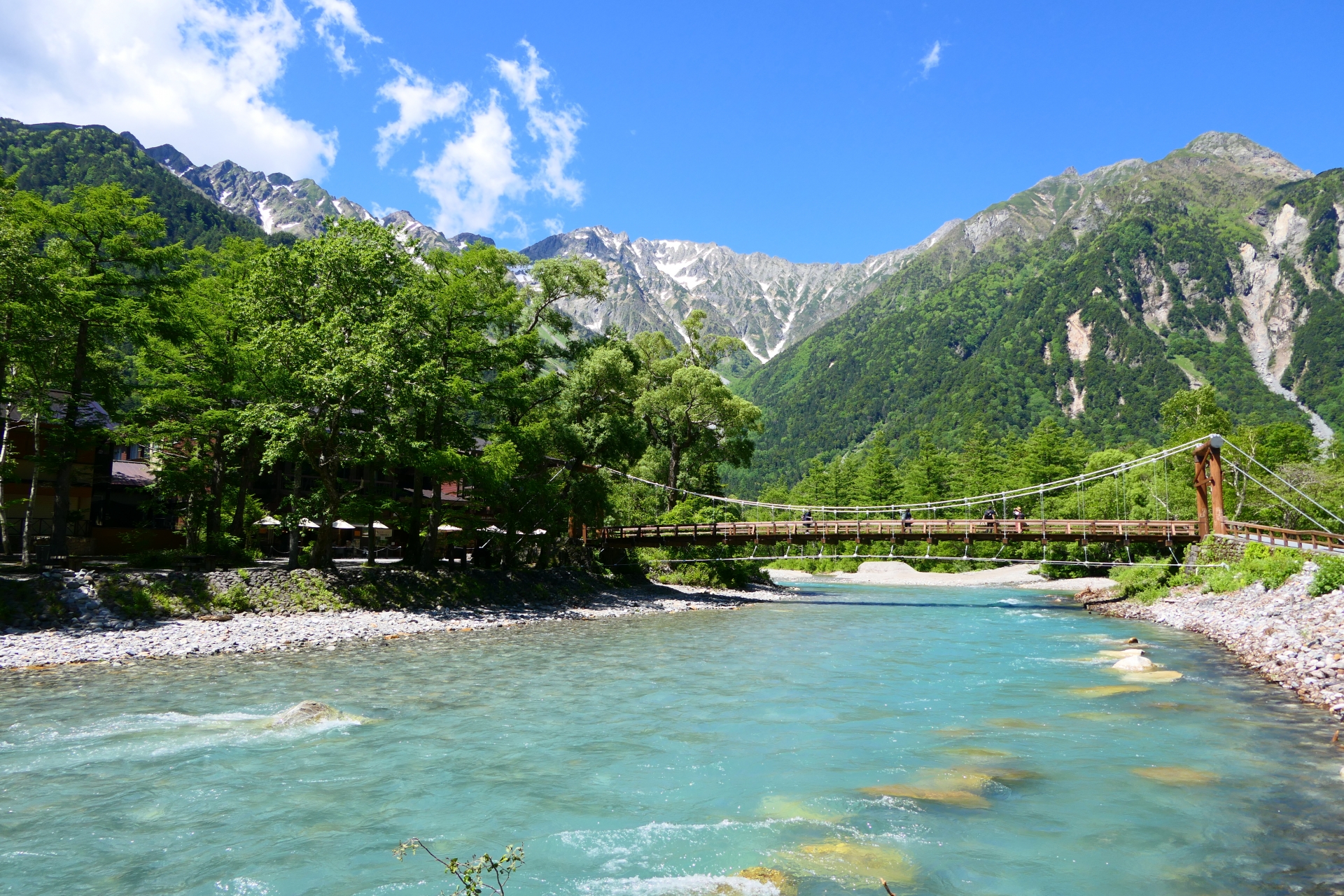 上高地 河童橋と清流